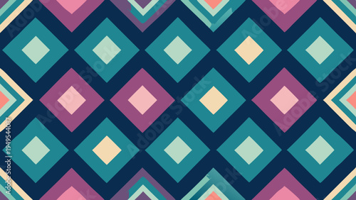Abstract diamond pattern background with muted color palette design