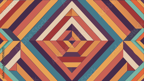 Abstract geometric pattern background with triangles and diagonal stripes