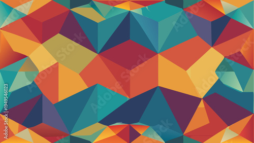 Abstract geometric background with colorful triangular and polygonal shapes