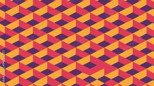 Modern flat design geometric pattern with colorful blocks