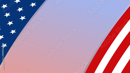USA flag background with copy space. Realistic waving American flag for patriotic design, election banner, holiday poster, advertisement, and political content.