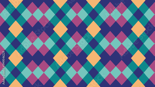 Colorful diamond shapes pattern seamless geometric background wallpaper