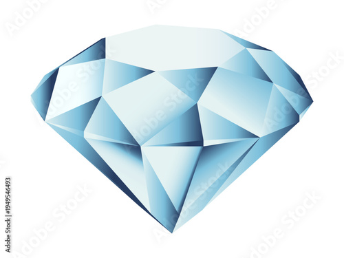Elegant gemstone, gradient diamond.