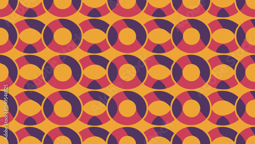 Abstract concentric circles pattern in retro style background
