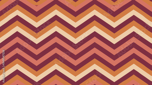 Retro zigzag pattern with warm earth tone color palette