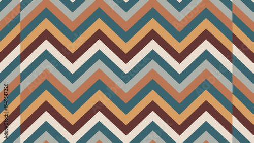 Seamless Chevron Pattern with Earth Tone Colors for Backgrounds