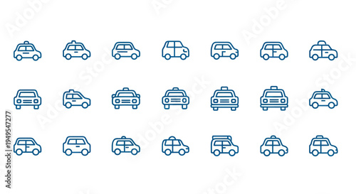 Vector illustrations of various car models