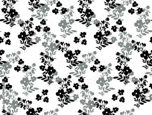 Seamless floral pattern design. Abstract flowers pattern background.
