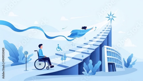 Accessible Ramp for People with Disabilities.