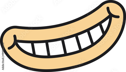 Cartoon Mouth Doodle Illustration