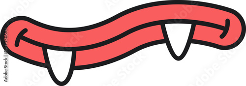 Cartoon Mouth Doodle Illustration