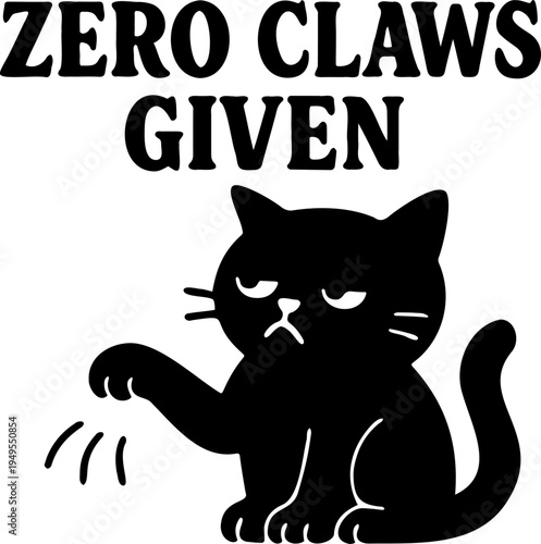 Funny cat quotes and cat lover sayings - cute black and white cat silhouettes, cat mom and cat dad designs, pet humor typography set