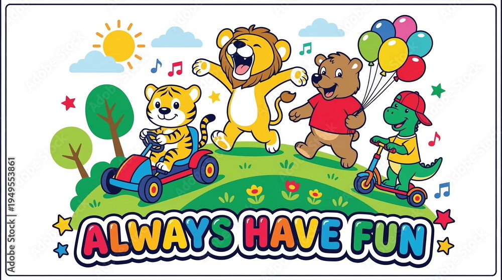 Obraz premium Animals Cartoon illustration 