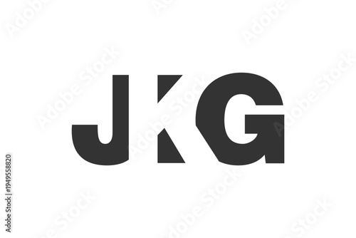 JKG logo design. Initial letter J K G bold font style for tech startups, consulting, corporate branding. Creative company name, headlines typography identity, trendy logotype.