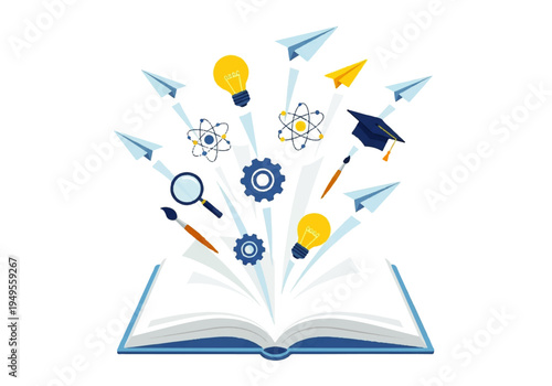 Education Learning Academic Concept Icons.