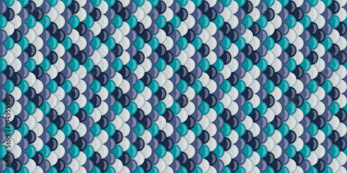 Abstract seamless pattern of overlapping scales in cool blue tones.  Perfect for textile design, website backgrounds, or any project needing a modern, elegant texture.