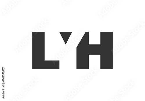LYH logo design. Initial letter L Y H bold font style for tech startups, consulting, corporate branding. Creative company name, headlines typography identity, trendy logotype.