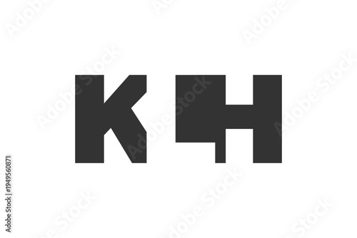 KLH logo design. Initial letter K L H bold font style for tech startups, consulting, corporate branding. Creative company name, headlines typography identity, trendy logotype.