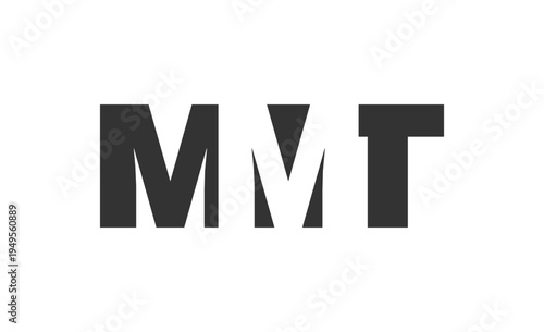 MMT logo design. Initial letter M M T bold font style for tech startups, consulting, corporate branding. Creative company name, headlines typography identity, trendy logotype.