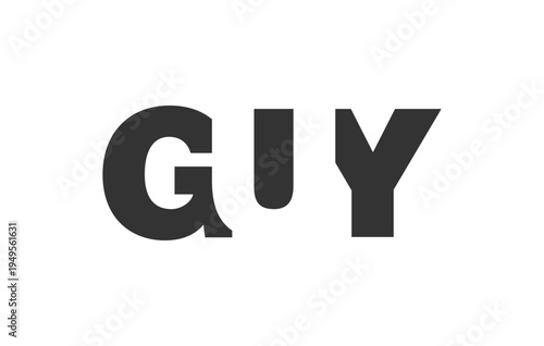 GUY logo design. Initial letter G U Y bold font style for tech startups, consulting, corporate branding. Creative company name, headlines typography identity, trendy logotype.