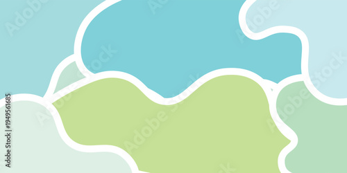 Light blue and green pastel colored gradient background. Abstract spring season blurry vector texture.