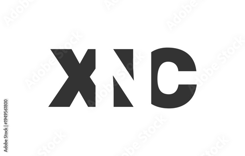 XNC logo design. Initial letter X N C bold font style for tech startups, consulting, corporate branding. Creative company name, headlines typography identity, trendy logotype.