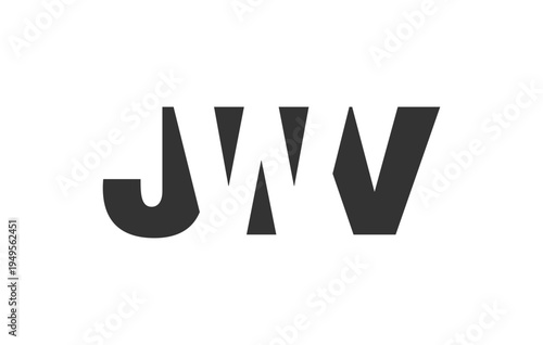 JWV logo design. Initial letter J W V bold font style for tech startups, consulting, corporate branding. Creative company name, headlines typography identity, trendy logotype.