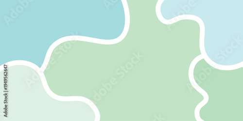 Light blue and green pastel colored gradient background. Abstract spring season blurry vector texture.