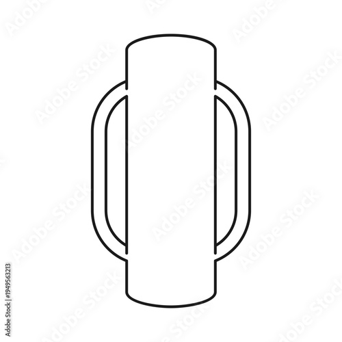 Fence post driver for pounding in fence posts outline vector