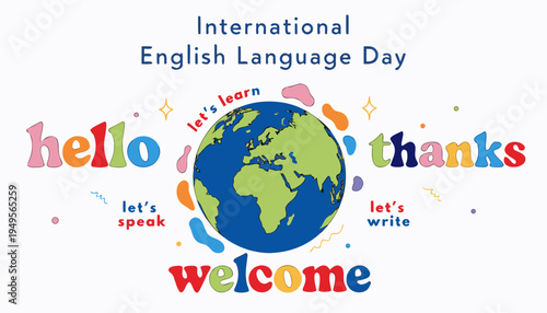 A 3d illustration of a blue earth globe sphere featuring a global warming word cloud concept for business technology and web communication design