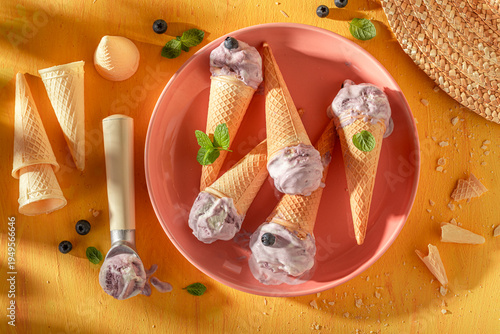 Tasty and homemade blueberr...