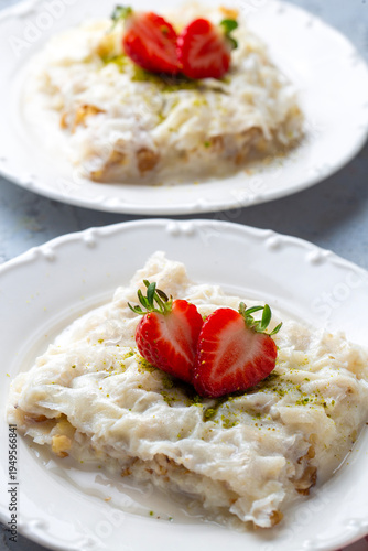 Turkish Traditional Ramadan Dessert Gullac