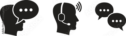 Communication and speech silhouettes