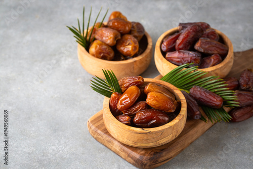 Dried date fruit in the pla...