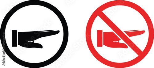 Graphic symbols indicating allowed and prohibited left turns in traffic regulations Vector