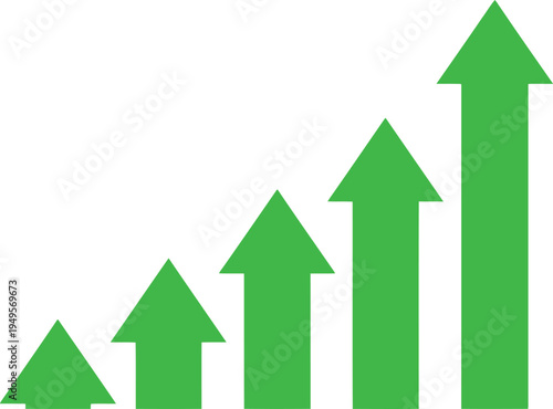 Graphic representation of continuous growth and upward progress in business metrics Vector