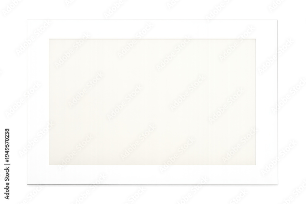 Fototapeta premium White picture frame with empty space and transparent background