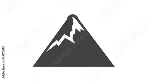 A majestic mountain stands tall with snow on its peak in a landscape view.