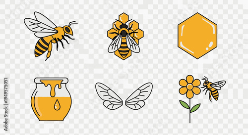 Bee Honey Insect Flying Wing Flower.