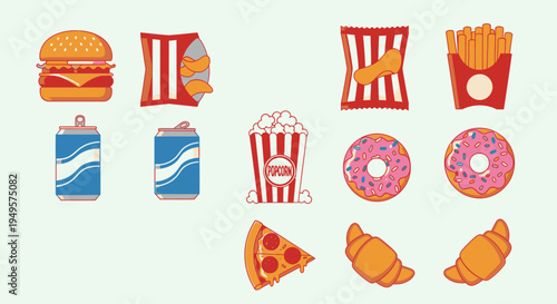 Assorted junk food and snacks 1.