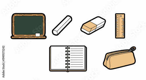 School supplies on white background 3.