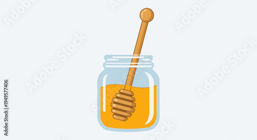Honey in a glass jar 37.