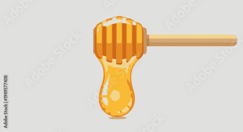 Honey dripping from dipper stick 2.