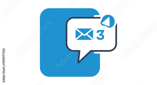 Notification email message icon symbol.