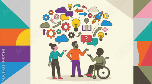 Diverse Group Engaging in Communication and Collaboration.