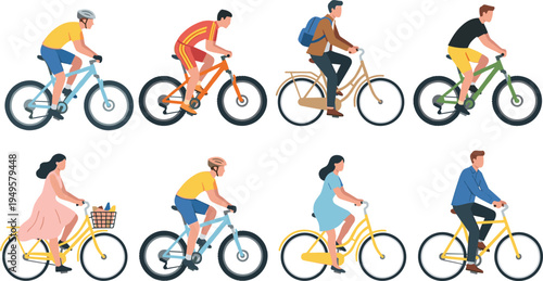 Set of flat vector illustration modern house designs including residential suburban homes, city apartment buildings, cottages, and real estate property.