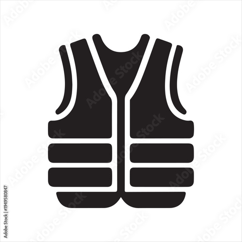  Safety vest abstract silhouette clip art logo design concept illustration idea
