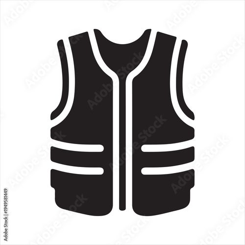 Fotografie Safety vest abstract silhouette clip art logo design concept illustration idea