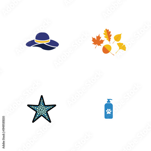 Creative Vector Icons for Holiday Celebrations and Clean Water Awareness