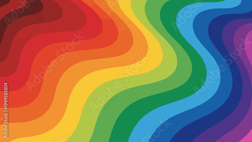 A vibrant and colorful abstract background features undulating waves of rainbow hues transitioning smoothly from red to violet high quality professional detailed modern elegant stylish clean